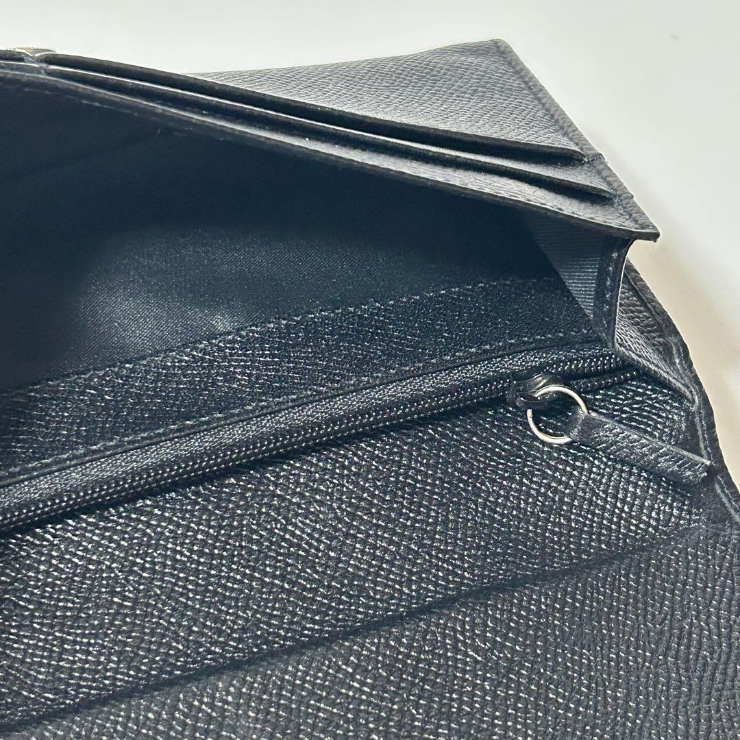 BVLGARI ブルガリ レザー 二つ折り 長財布 レディース メンズ ブラック