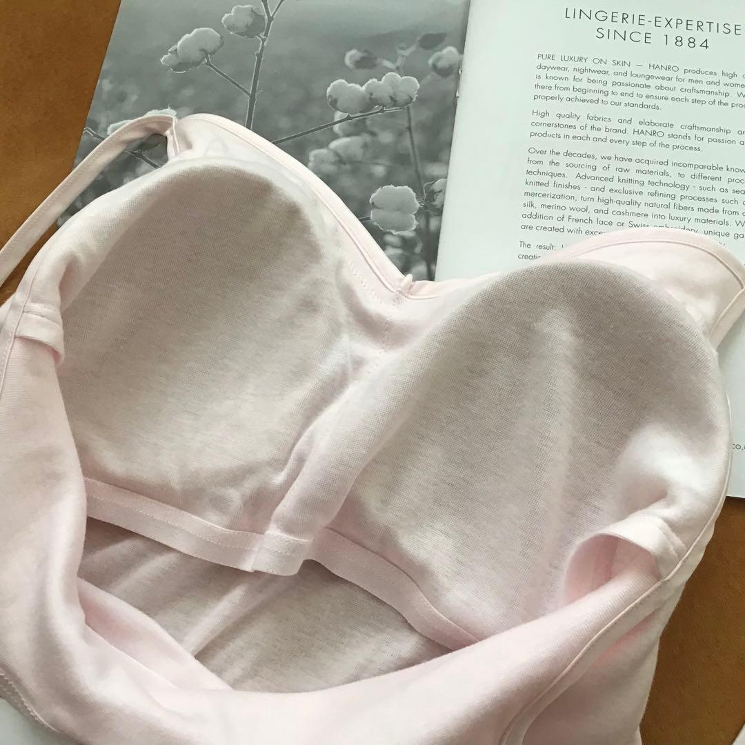 HANRO シーズン限定 XS ブラパットキャミソール　コットンシームレス