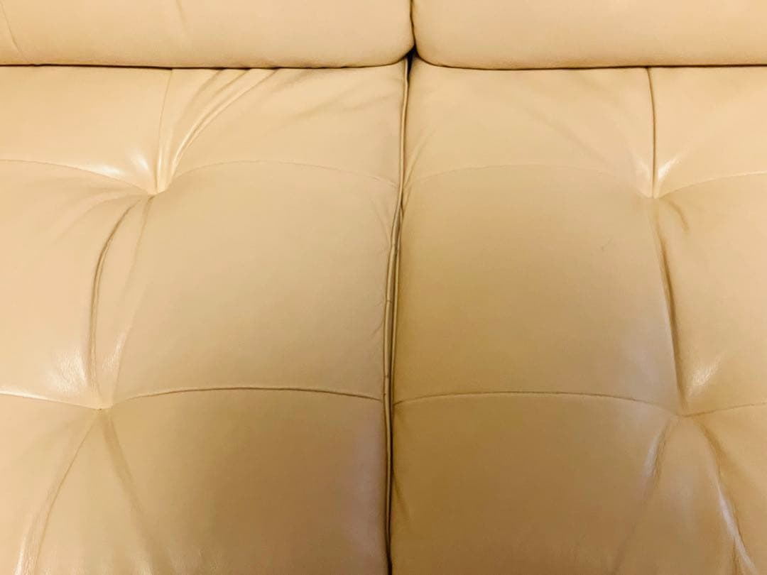 カリモクzu4912 二人掛けソファ 本革 ベージュ 人間工学 karimoku