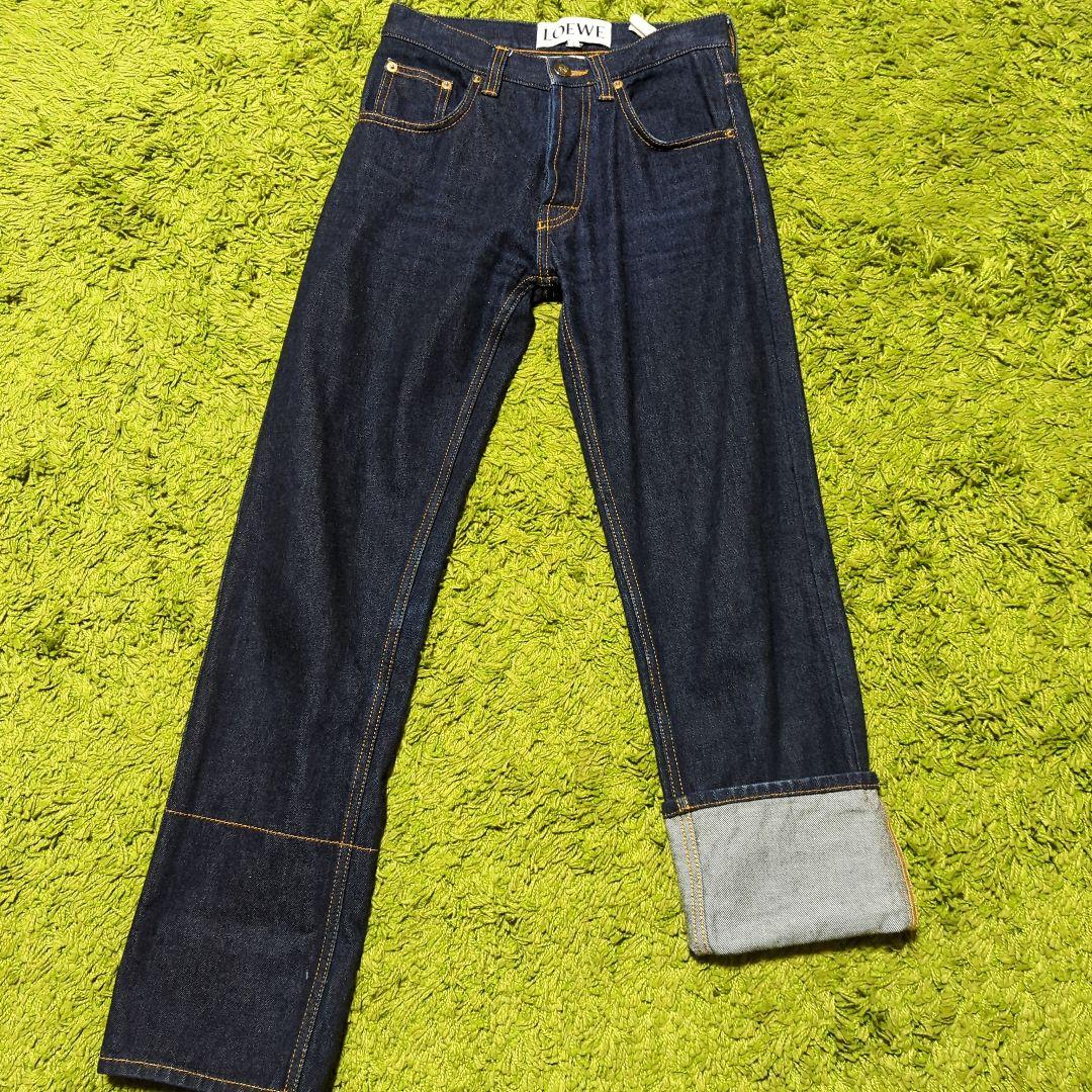 LOEWE ダークブルー ストレートデニム