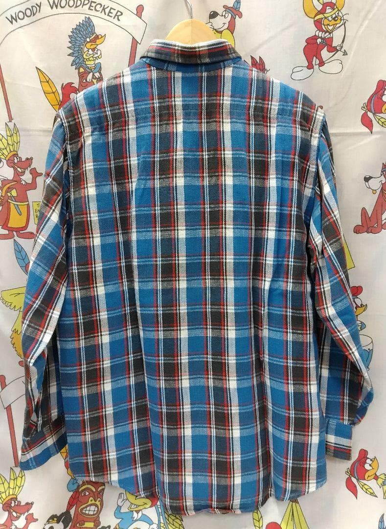 70s★VTG BIGMAC/JCペニーネルシャツ コットン100%USA /M