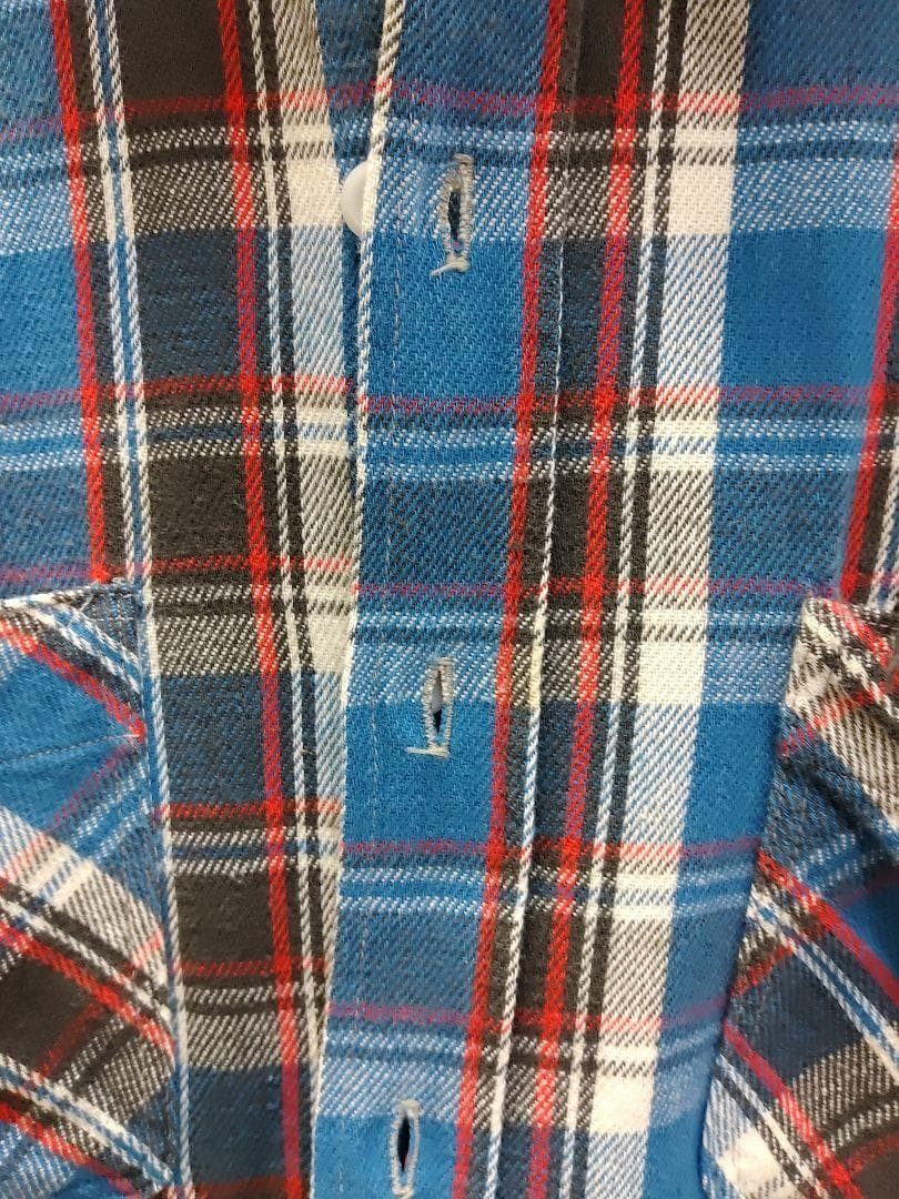 70s★VTG BIGMAC/JCペニーネルシャツ コットン100%USA /M