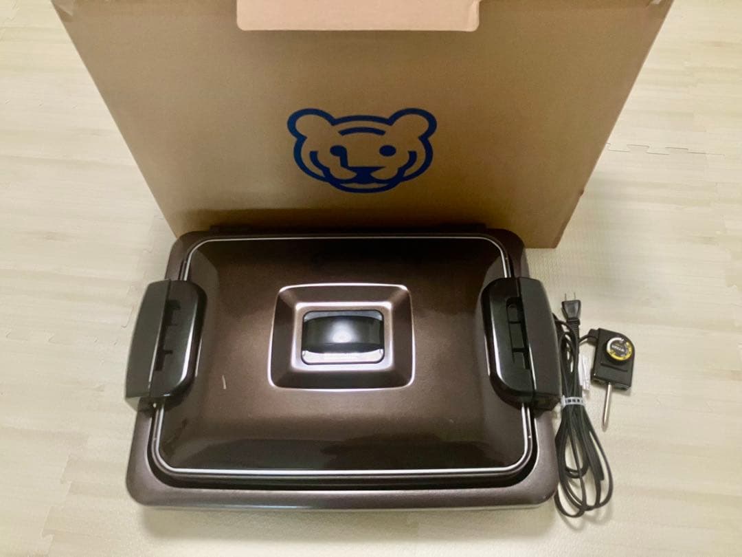 美品 タイガー 多機能ホットプレートブラウン プレート3枚 CRV-G301T