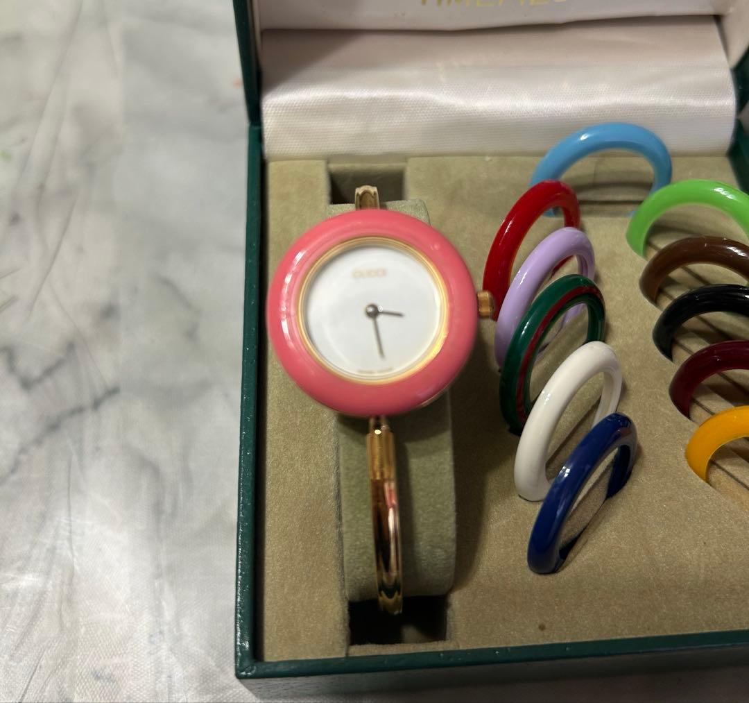 動作確認済 GUCCI チェンジベゼル 時計