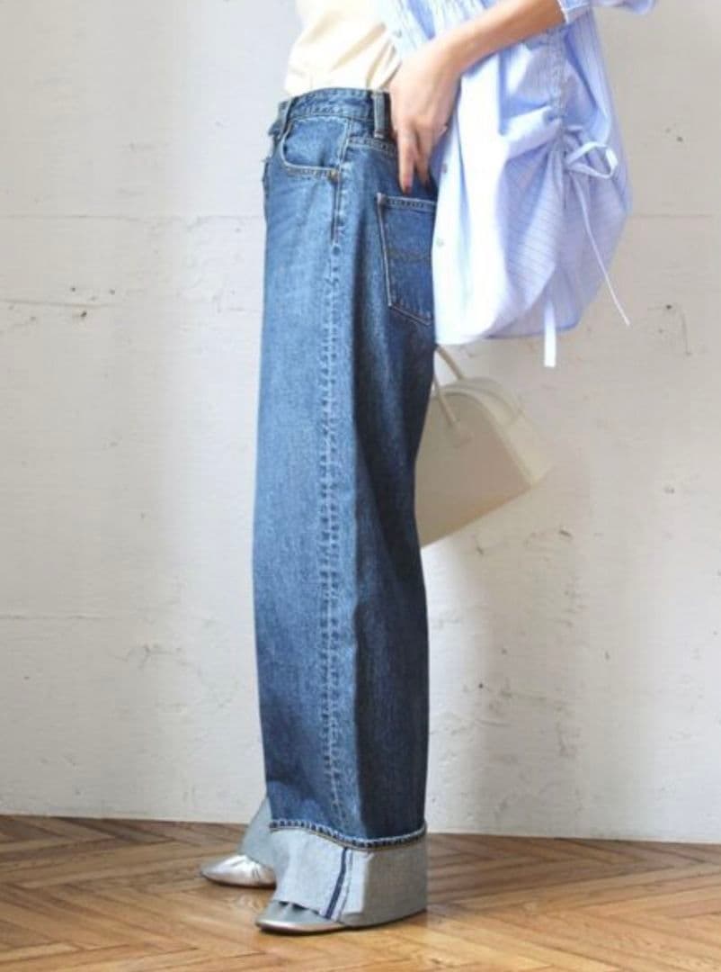 Ungrid ロールアップルーズデニム25インチ