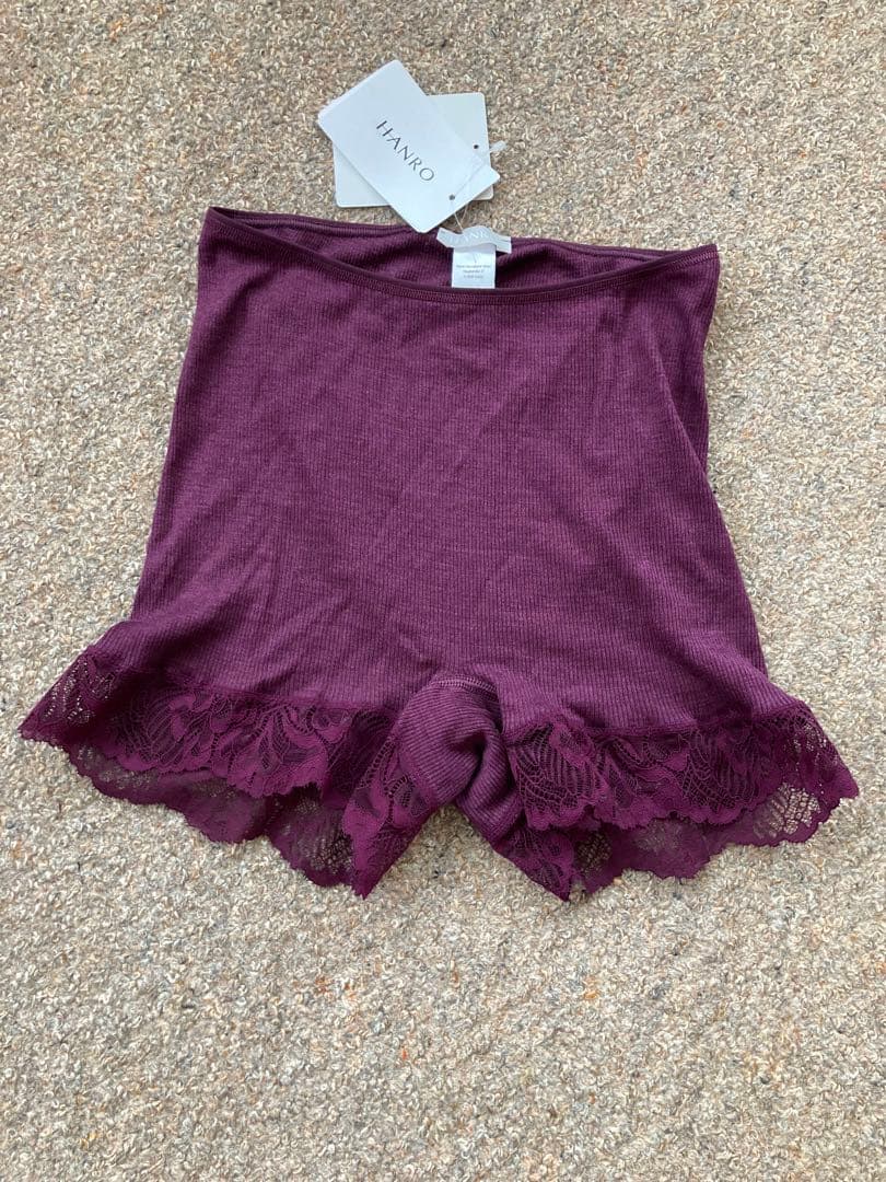 冷え対策ハンロ シルクウールショーツ XS ボルドー