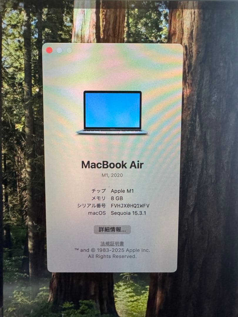 MacBook本体 MacBook Air M1 2020 8GB