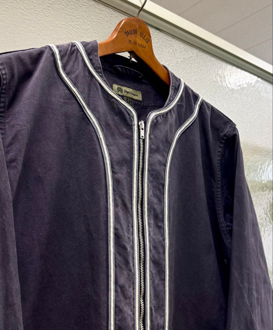 Nigel Caborne ベースボールシャツ-ロングスリーブ 48 チャコール