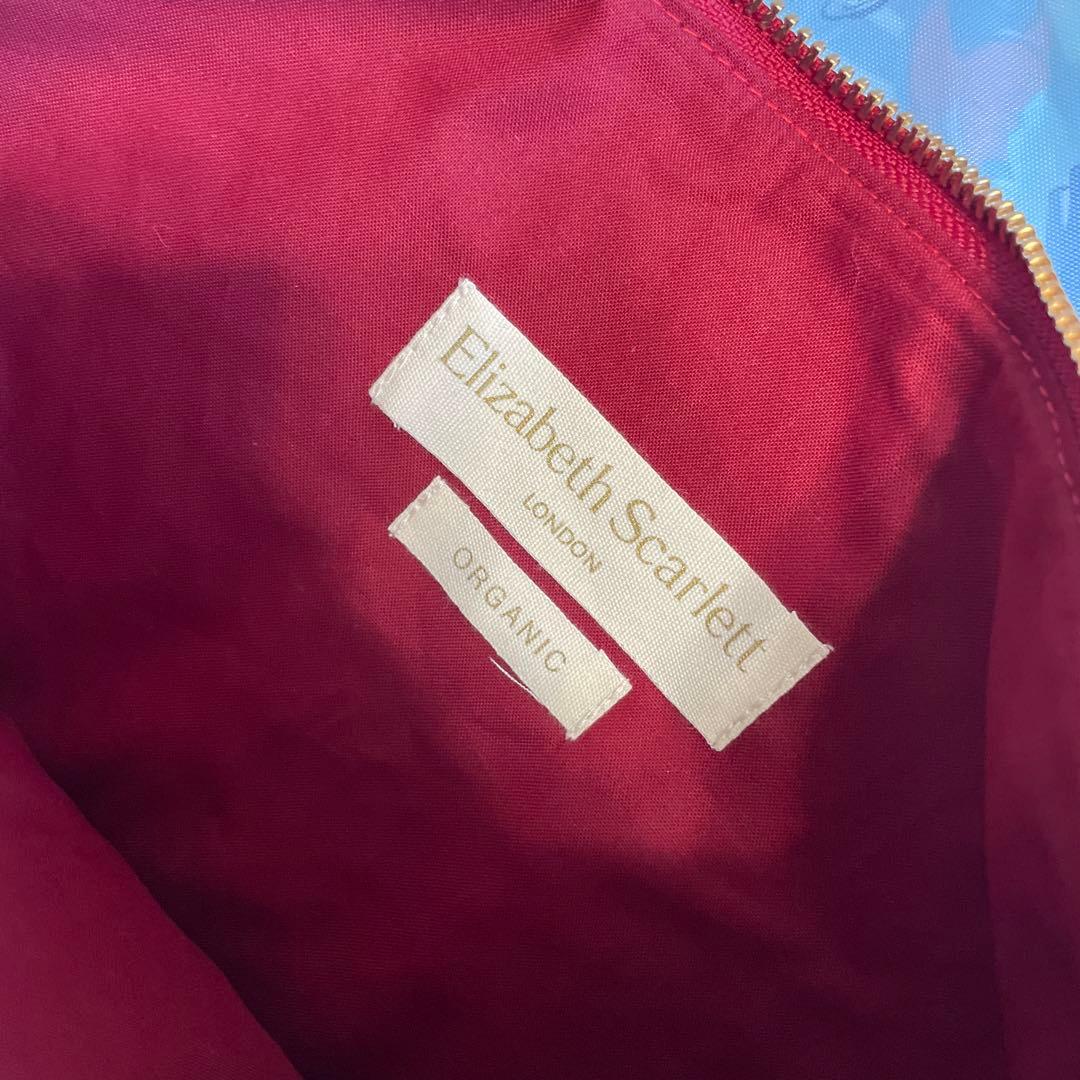 Elizabeth Scarlett ボルドー刺繍ポーチ　エブリデイポーチ