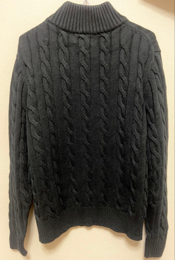 POLO ラルフローレン ハーフジップ ニット ブラック XL
