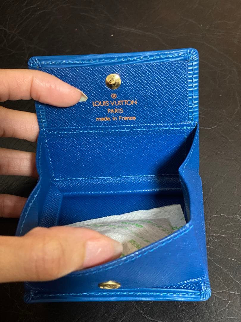 ミン☆ルイヴィトン エピ トレドブルー ポルトモネボワット