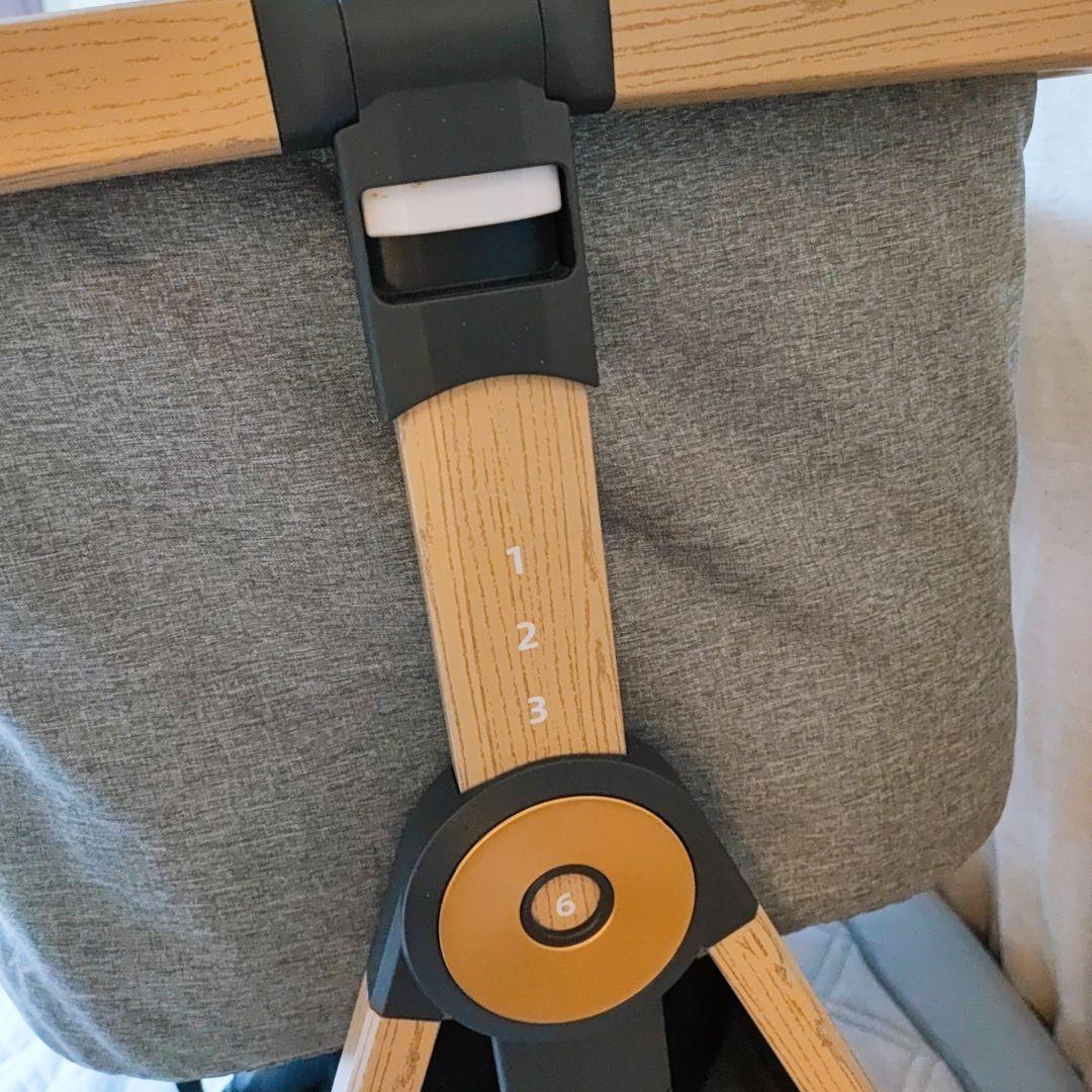 グレーの星柄ベビーベッド hzdmj　美品