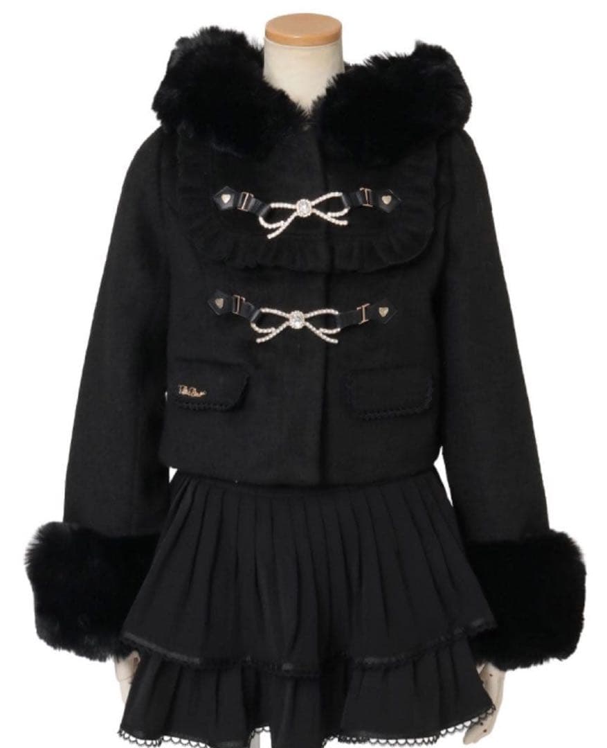 リズリサ　ショートコート　ブラック