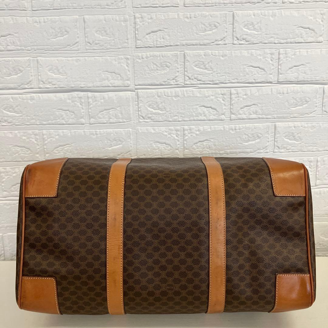 CELINE　ボストンバッグ　マカダム柄　ブラウン　南京錠付き　2940