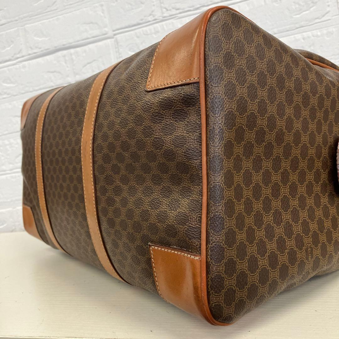 CELINE　ボストンバッグ　マカダム柄　ブラウン　南京錠付き　2940