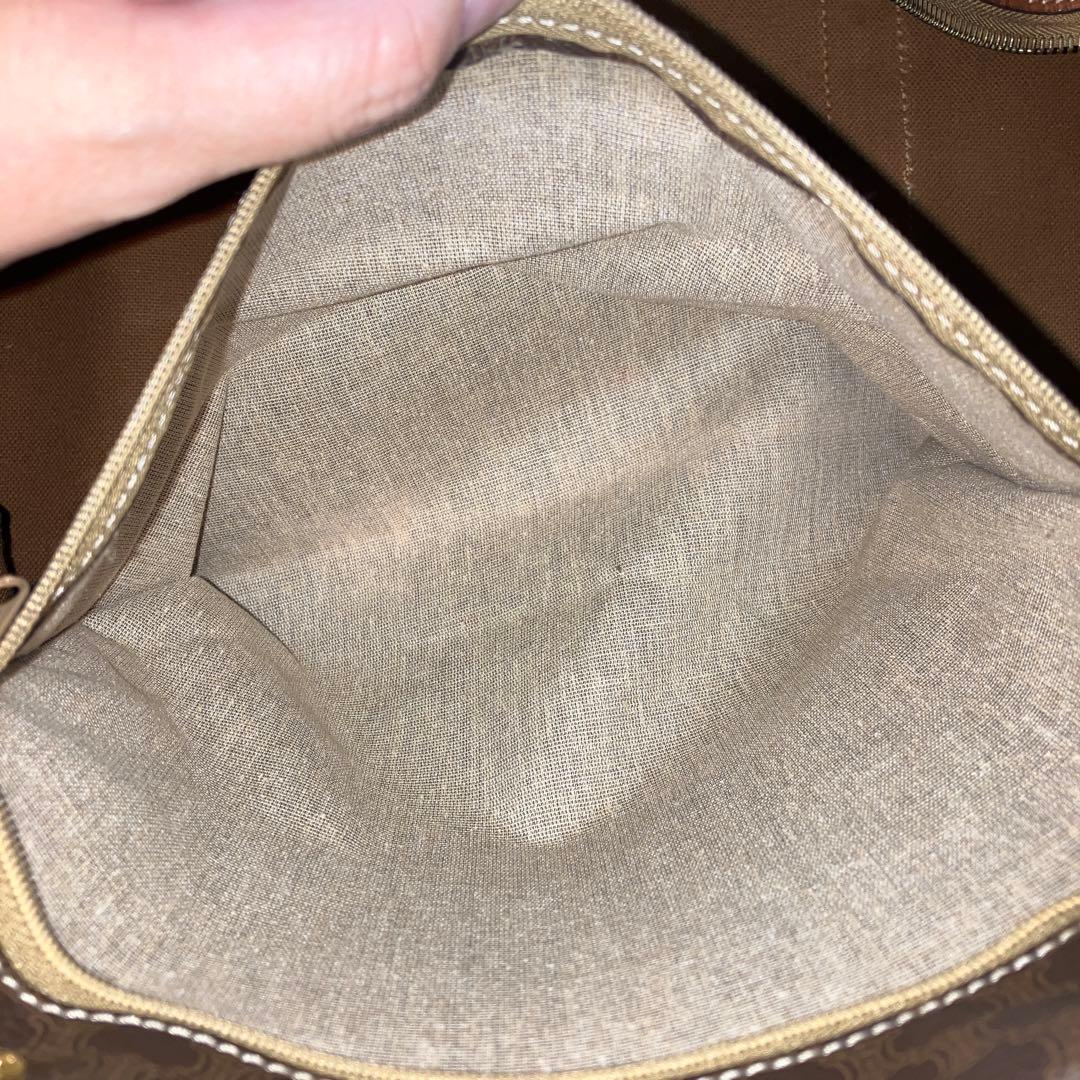 CELINE　ボストンバッグ　マカダム柄　ブラウン　南京錠付き　2940