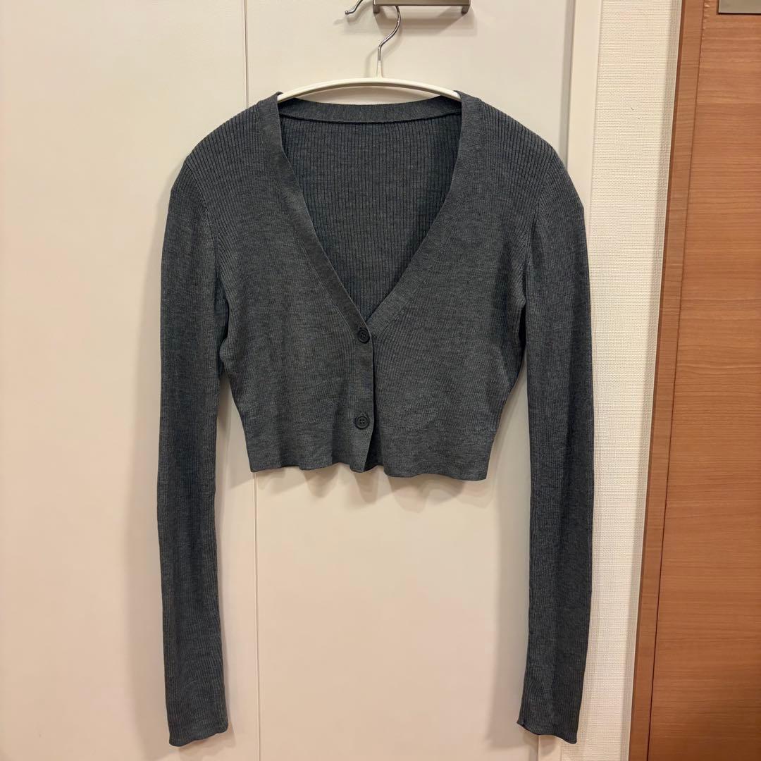 yo BIOTOP silk cotton カーディガン グレー