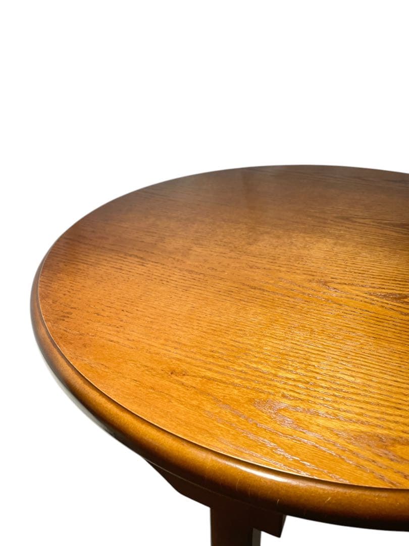 HR588 円卓　ちゃぶ台　テーブル 折りたたみ脚 木製 座卓 丸90cm