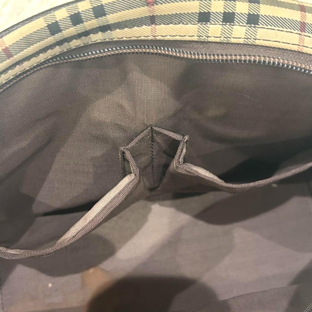 バーバリー　ハンドバッグ　ノバチェック　ミニボストン　ノバチェック　レザー