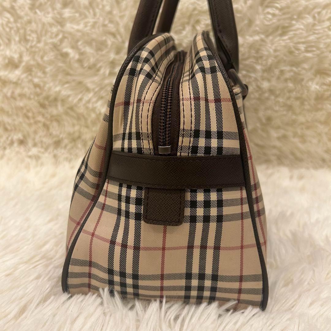 バーバリー　ハンドバッグ　ノバチェック　ミニボストン　ノバチェック　レザー