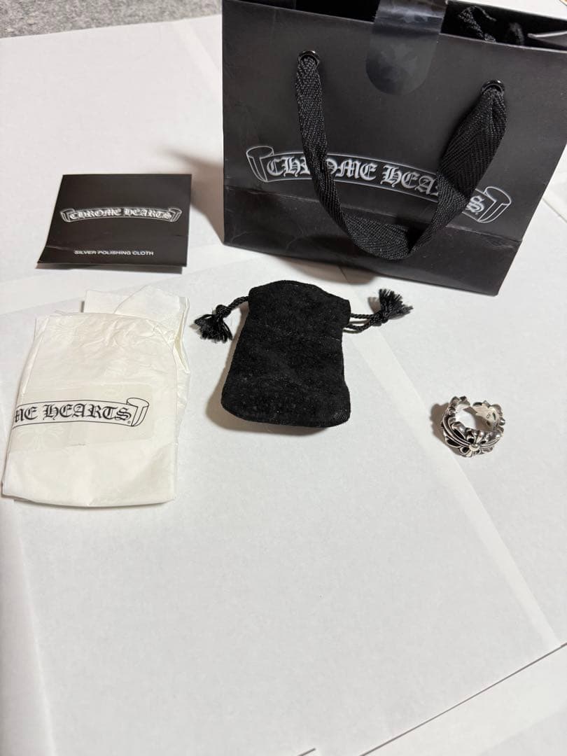 【レア】Chrome Heartsダブルフローラルクロスリング