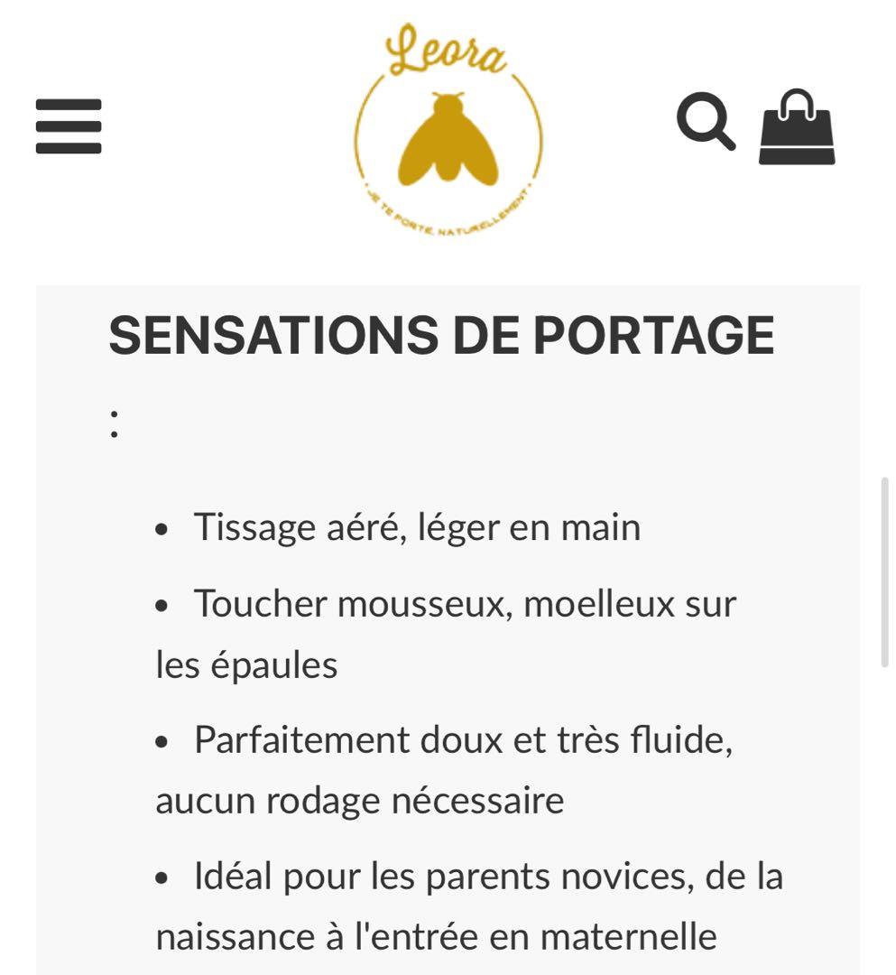 Leora スリング Plumetis Ombre et lumière