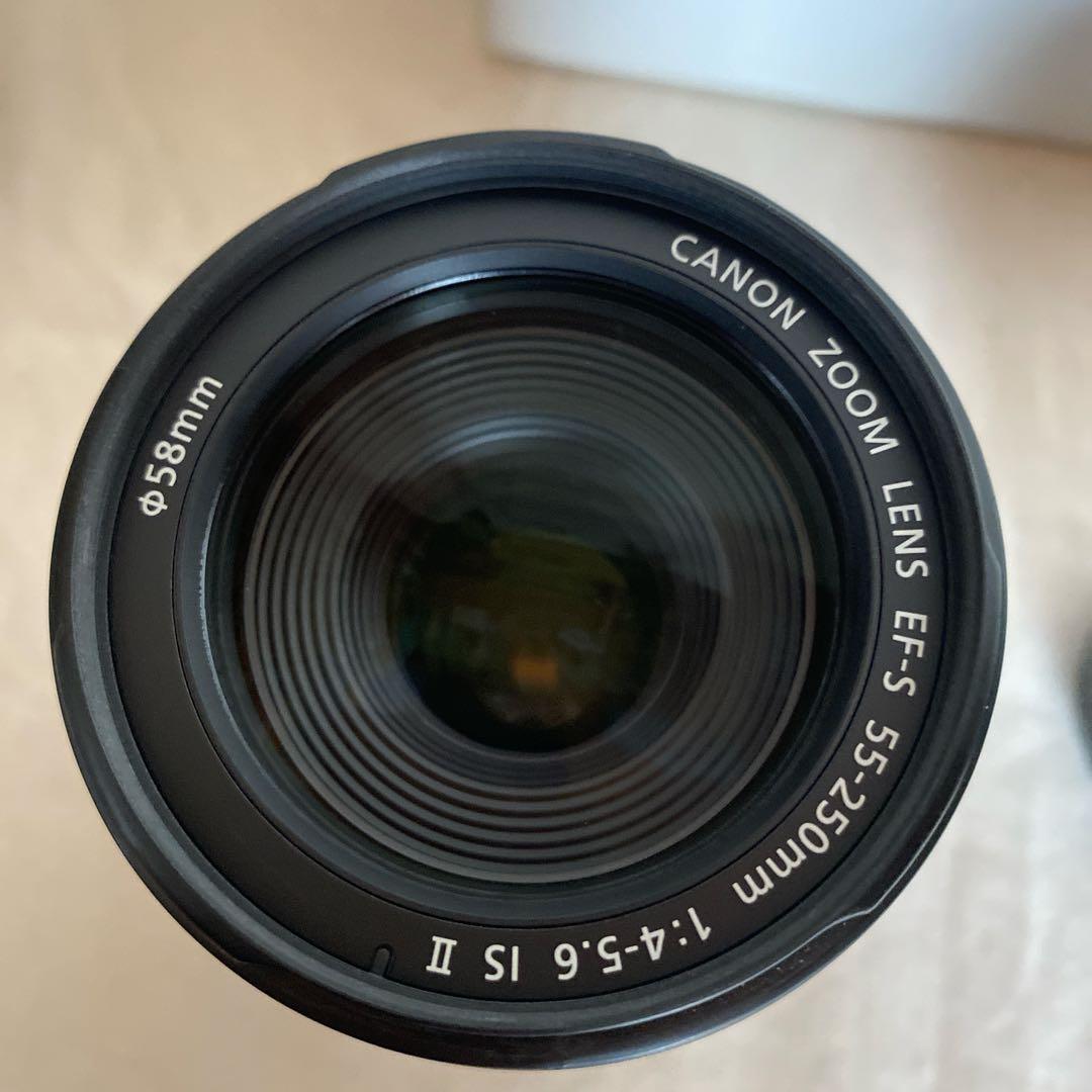 Canon キャノン ダブルレンズ　s18-55 s55-250フード付