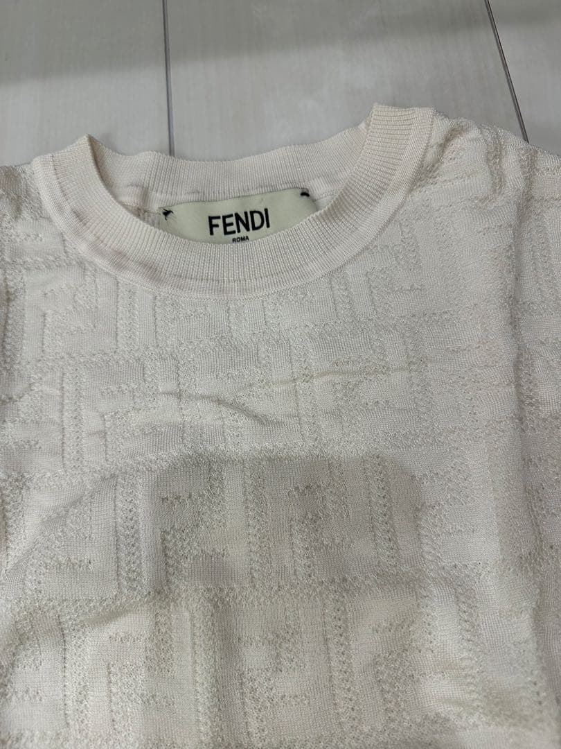 FENDI 半袖ニット 36 ホワイト　サマーニット