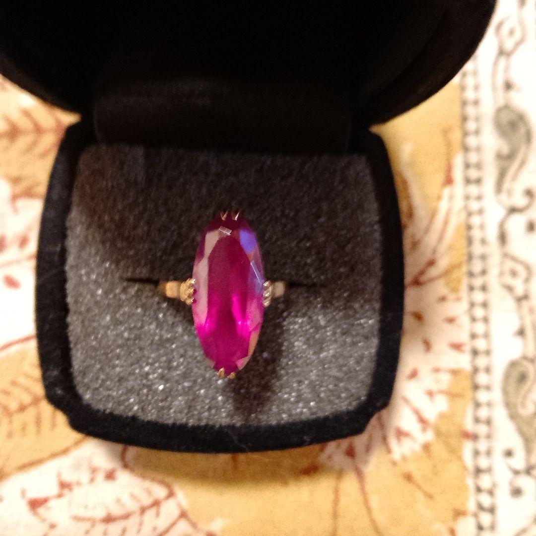 ピンクオーバルカットリング