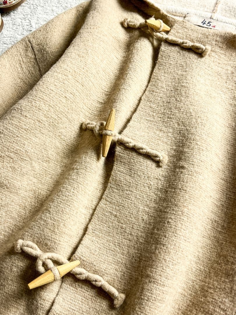 【45R】45rpm アルパカウール混 フロート縮絨ニットダッフルコート 5