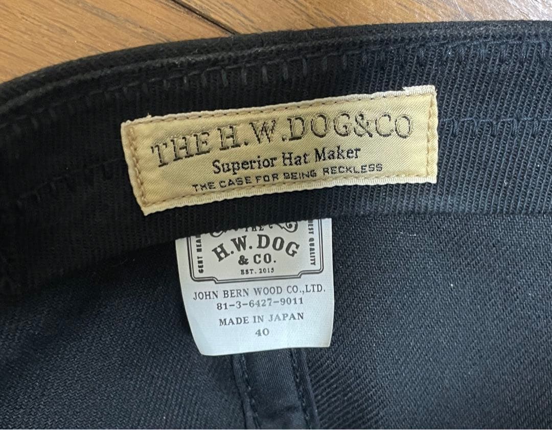 や*だ様 完売品 H.W.DOG 40 ブラック キャップ 帽子 トラッカー