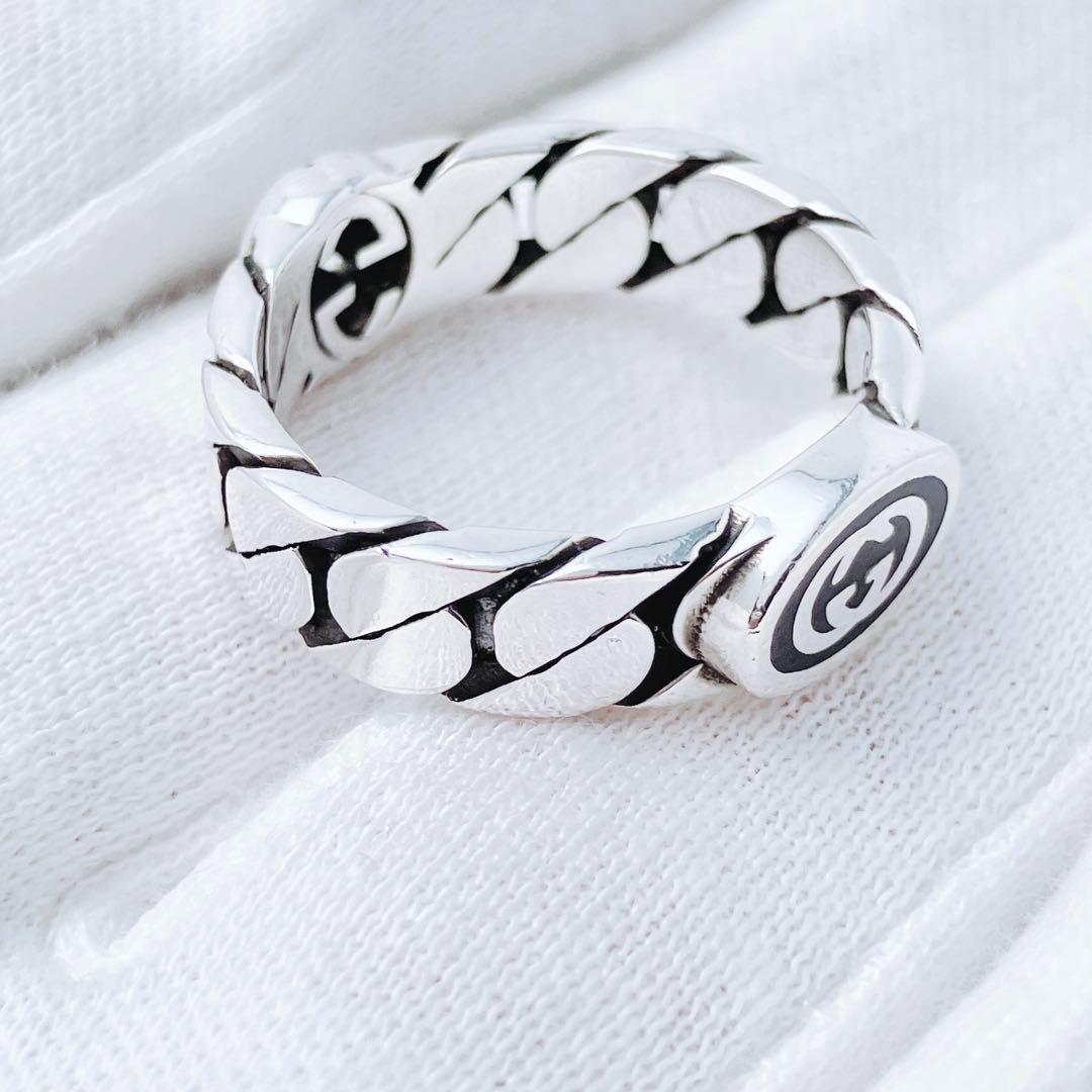 グッチ GUCCI 925 リング 指輪 シルバー 鏡面仕上げ 1156