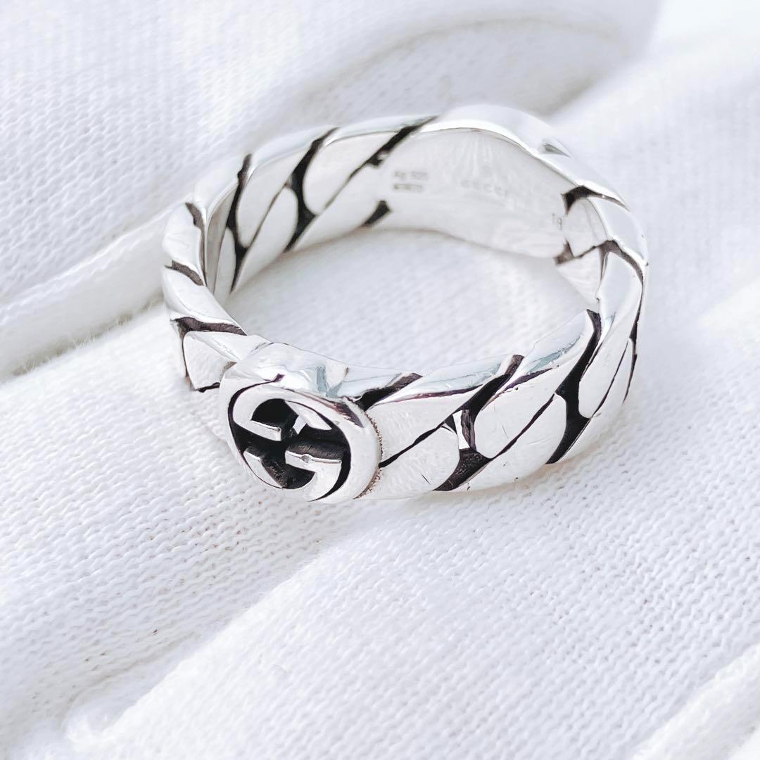 グッチ GUCCI 925 リング 指輪 シルバー 鏡面仕上げ 1156