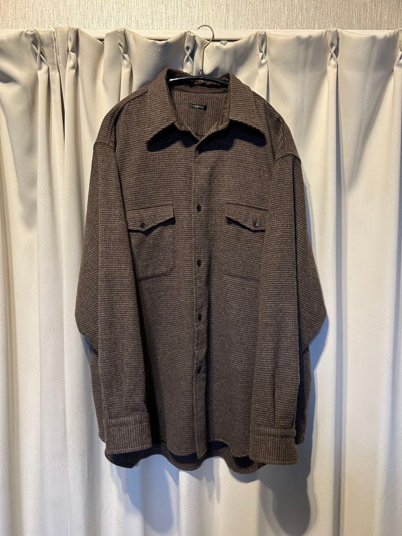 COMOLI W/CA ハウンドトゥース CPO （W03-02012）