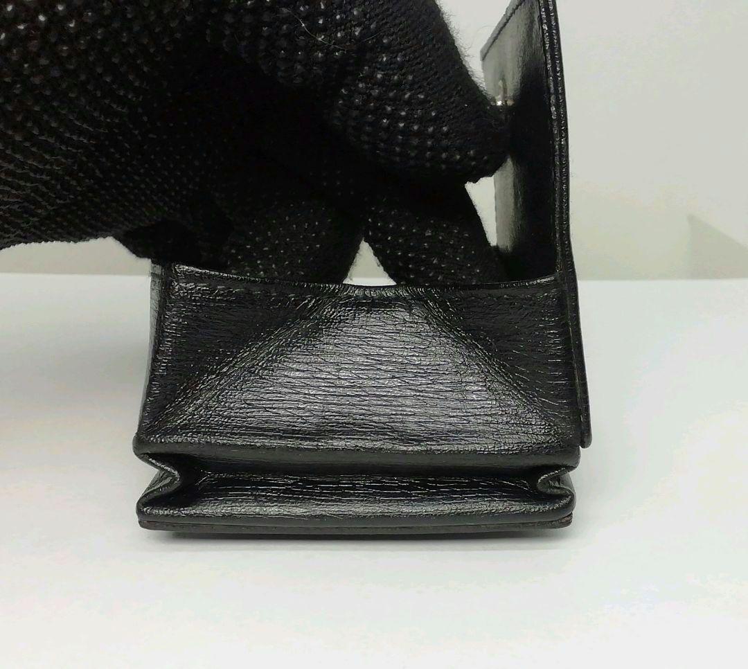 GUCCI　グッチ　ブラックレザー　箱型タイプ　ケース　小銭入れ