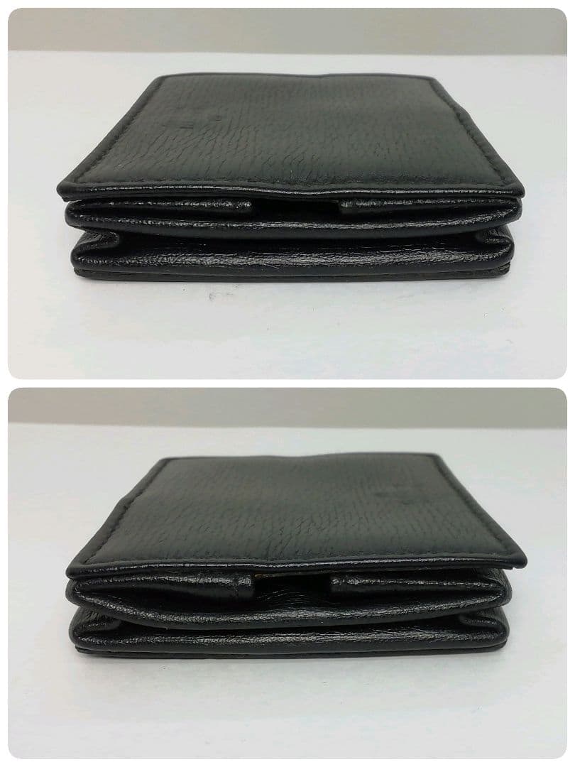 GUCCI　グッチ　ブラックレザー　箱型タイプ　ケース　小銭入れ