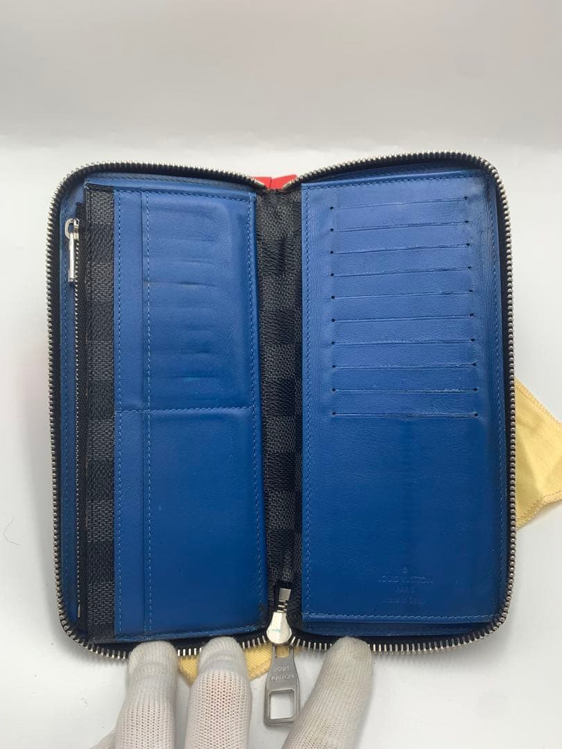 Louis Vuittonルイヴィトンダミエファスナー長財布ヴェルティカル