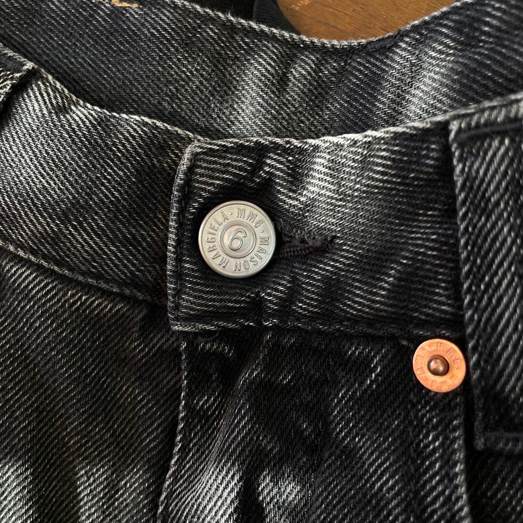 【G-Jim’s 】MM6 メゾンマルジェラ　ブラックデニム　ワイドレッグ