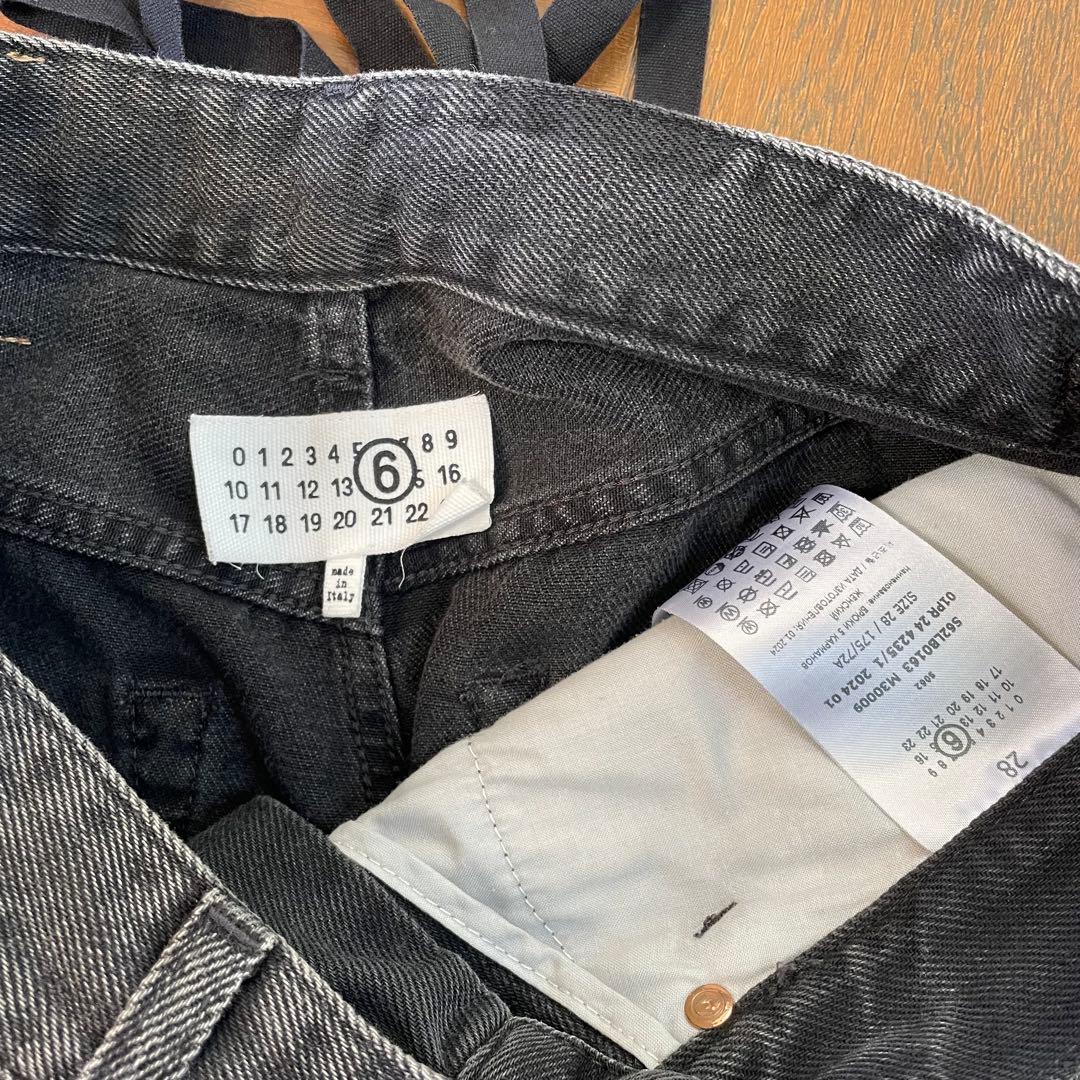 【G-Jim’s 】MM6 メゾンマルジェラ　ブラックデニム　ワイドレッグ