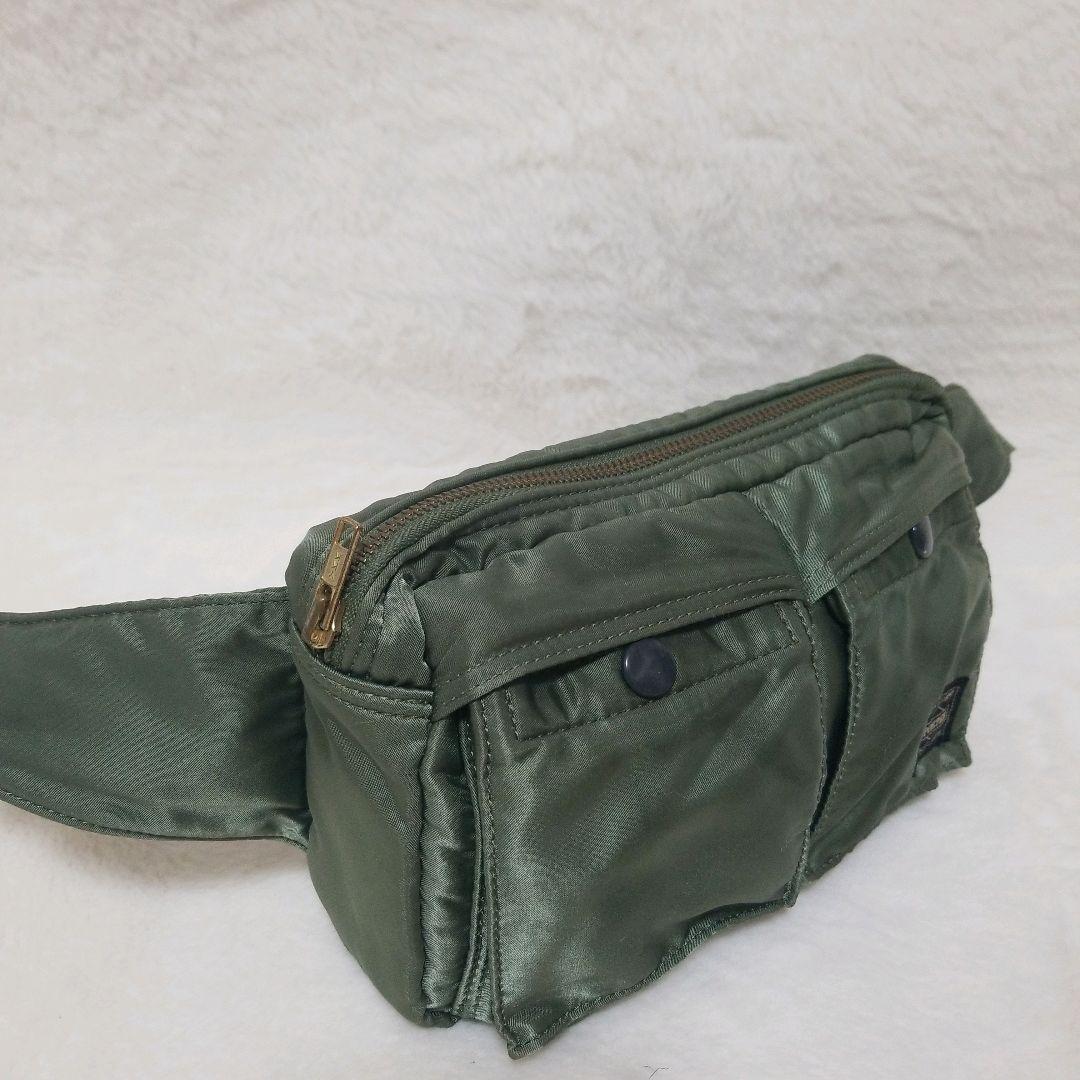 【美品】ポーター　PORTER　タンカー　ボディバッグ　セージグリーン　希少