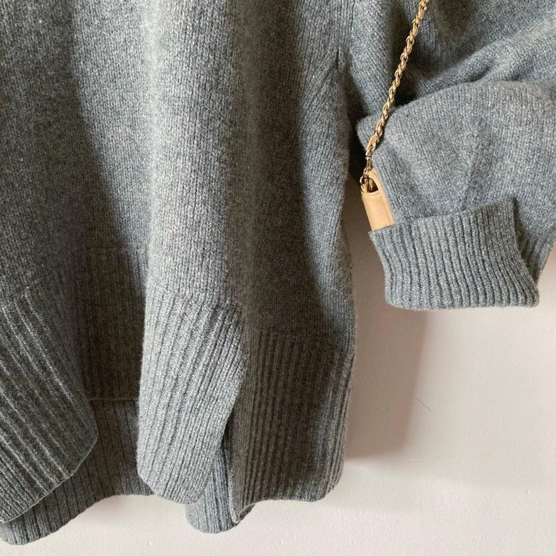 アダムエロペ＊ふわとろカシミヤウール たっぷり肉厚ボリューム袖ワイドニット