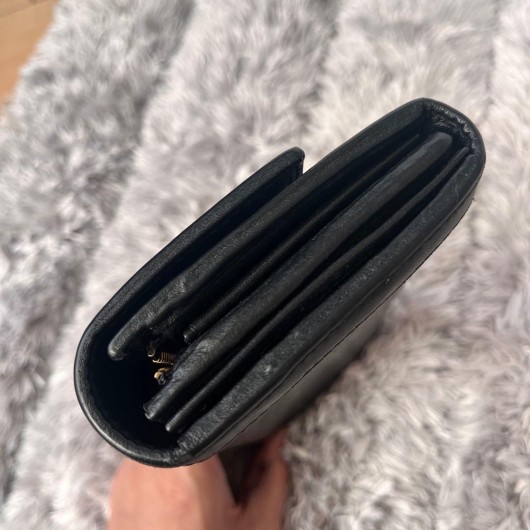 美品✨GUCCI シマ　インターロッキング　L字ファスナー　ブラック　長財布