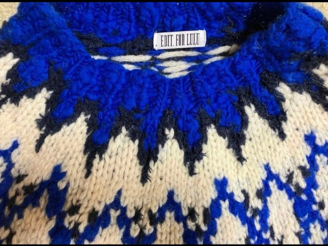 edit for lulu ノルディック柄セーター