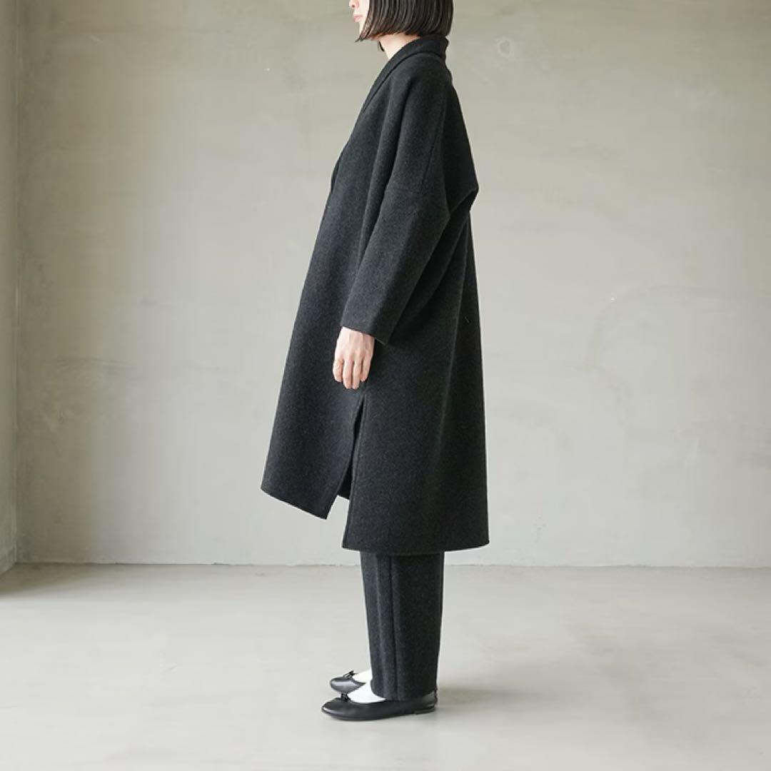 美品 evam eva press wool robe coat ゆったり