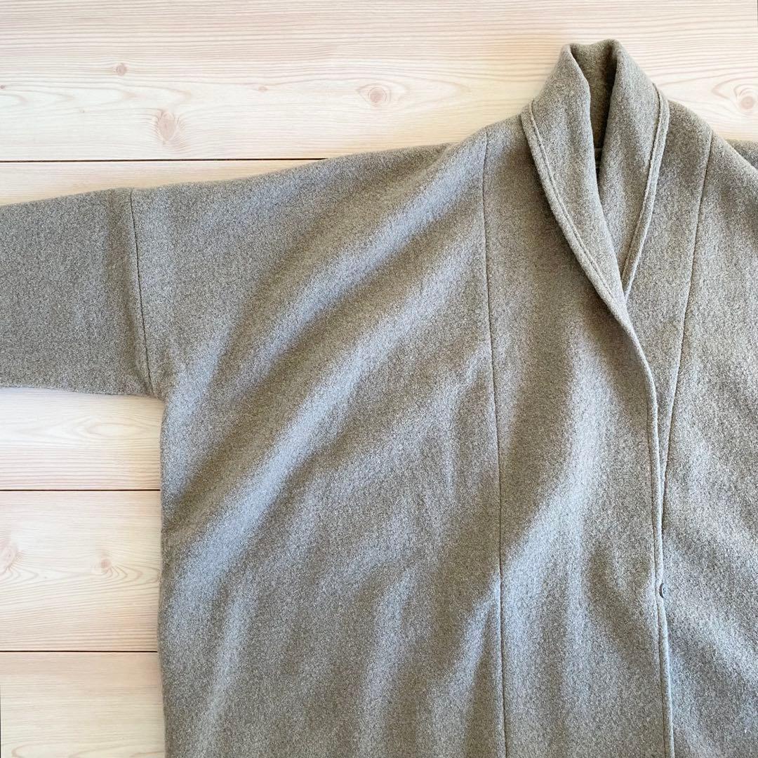美品 evam eva press wool robe coat ゆったり