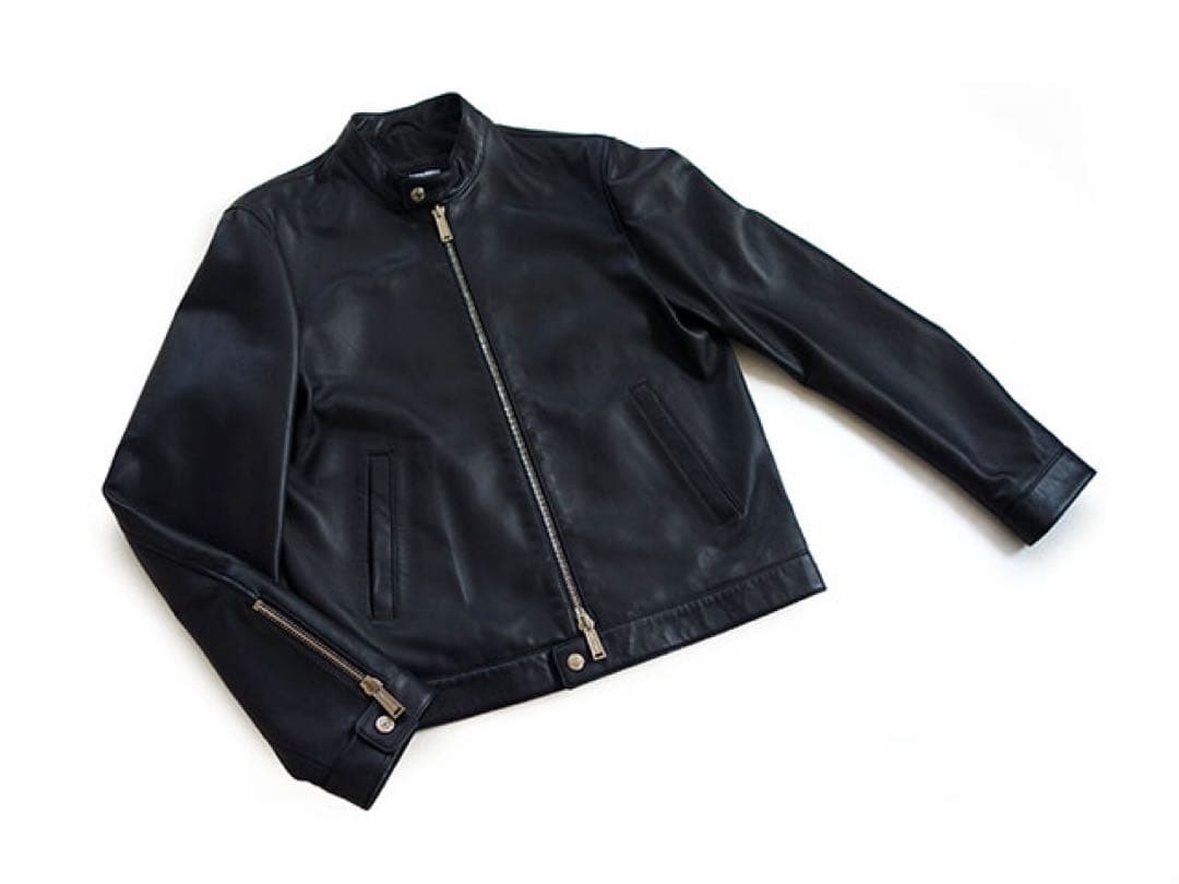 ディースクエアード2 シープスキン シングルフロント ライダースジャケット 48