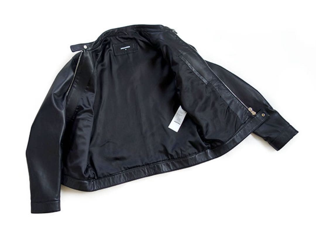 ディースクエアード2 シープスキン シングルフロント ライダースジャケット 48