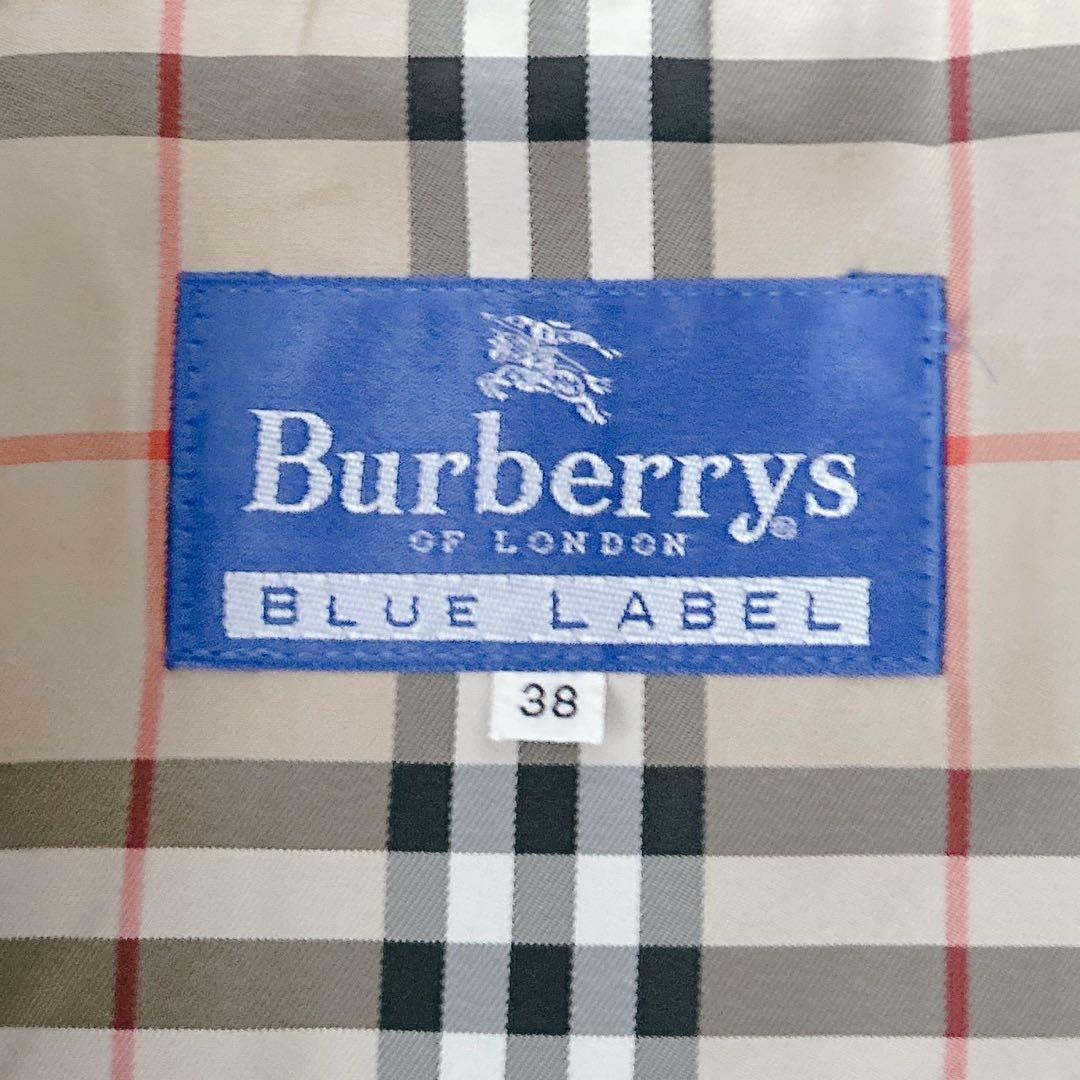 美品✨バーバリーブルーレーベル ダッフルコート マキシ丈　ノバチェック　黒　38