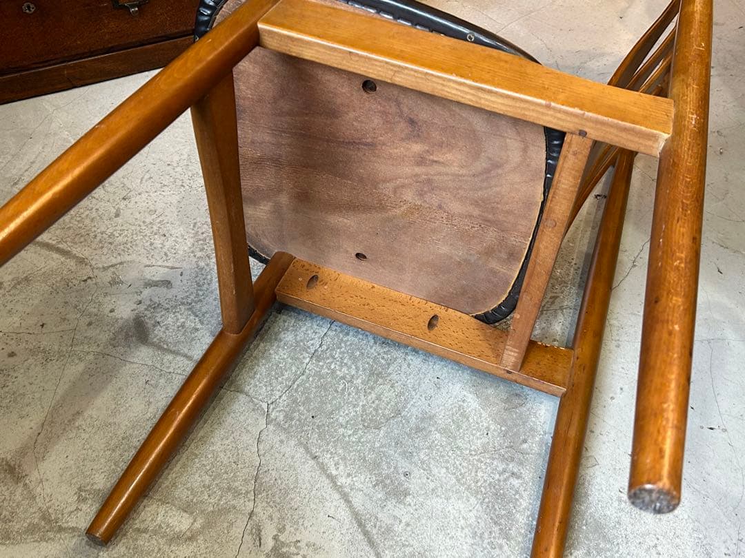 貴重!! 60s 70s ビンテージ 飛騨家具 日進木工　ウッドチェア ②