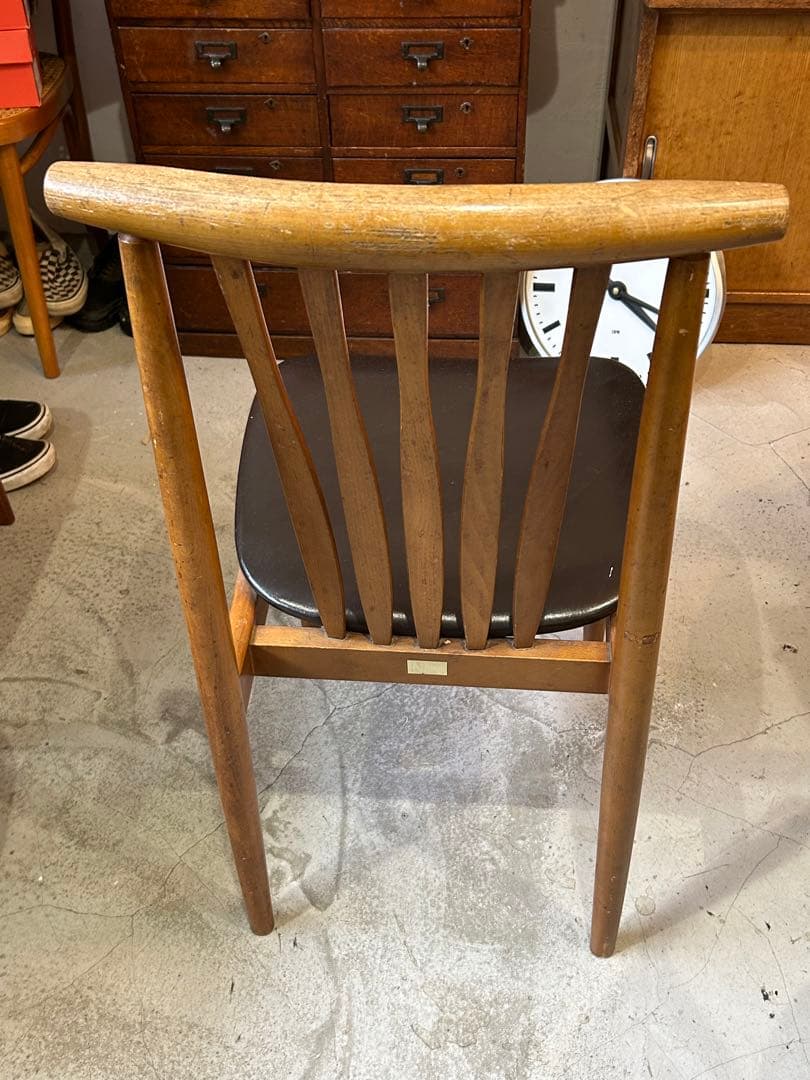 貴重!! 60s 70s ビンテージ 飛騨家具 日進木工　ウッドチェア ②